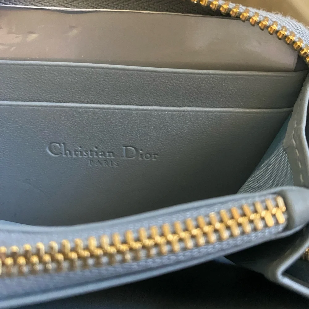 Lady Dior Voyageur Small Coin Purse Cloud Blue